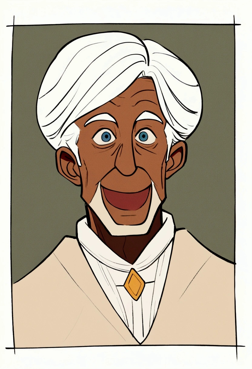 crie um memoji de um homem offwhite de cabelos loiros, looking 60 years old, offwhite, Pixar-style