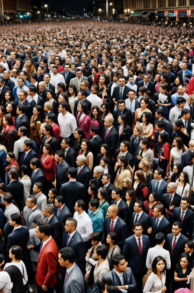 Crowded people