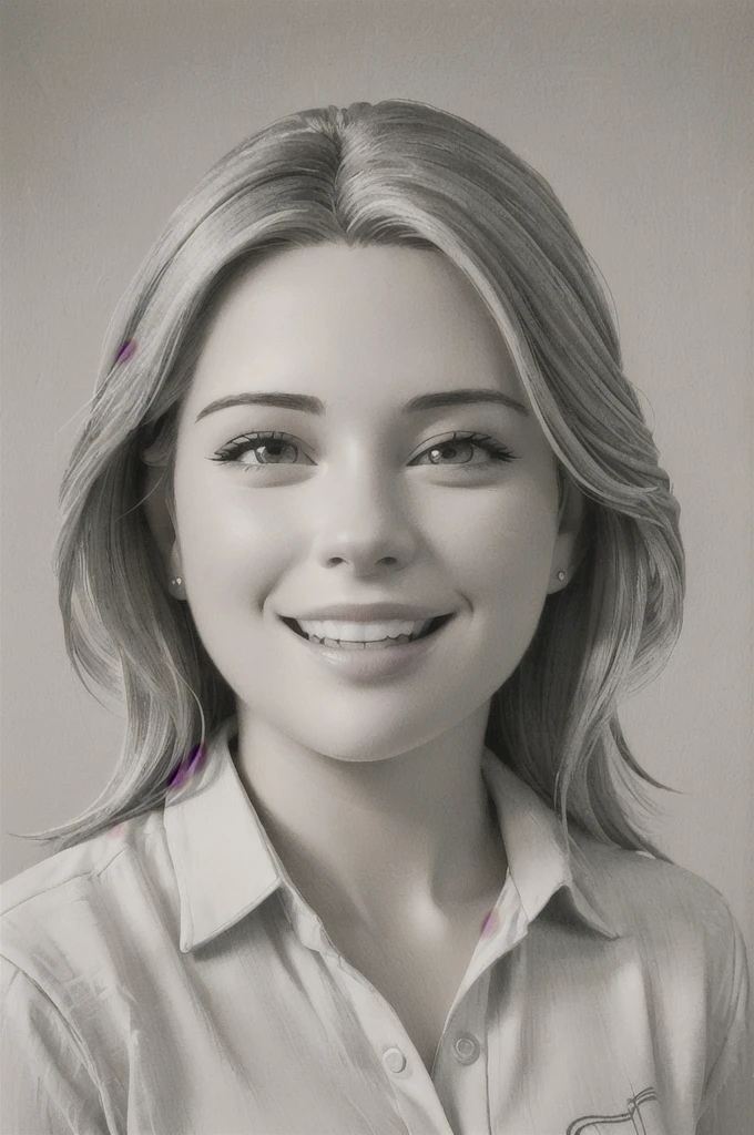 cartoon 3d style, a close-up of a woman smiling with a smile on her face, detailed illustration portrait, photo true-to-life portrayal, professional portrait drawing, true-to-life portrayal photo, true-to-life portrayal, extremely detailed portrait, phototrue-to-life portrayal, hyper-detailed portrait, portrait of ultra realistic, photorealistic drawing, award - winning pencil drawing, hyperrealistic sketch, beautiful detailed portrait, medium close-up portrait