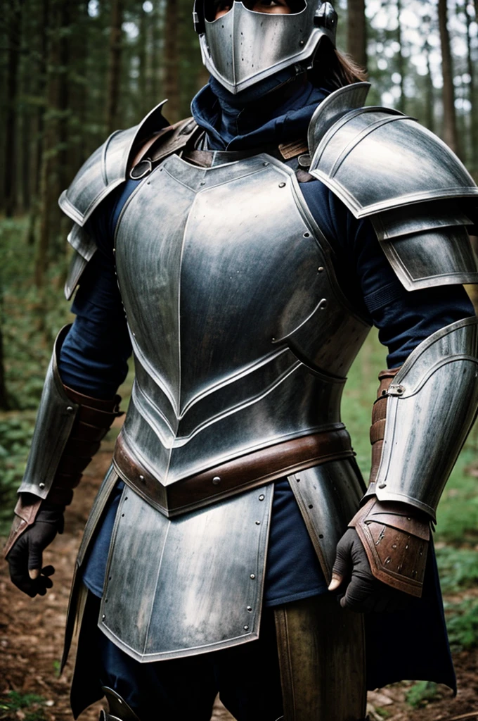 Armor plates split in half