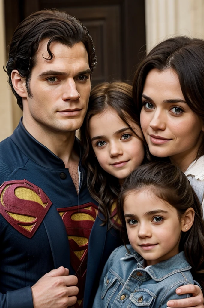 Henry Cavill with daughters