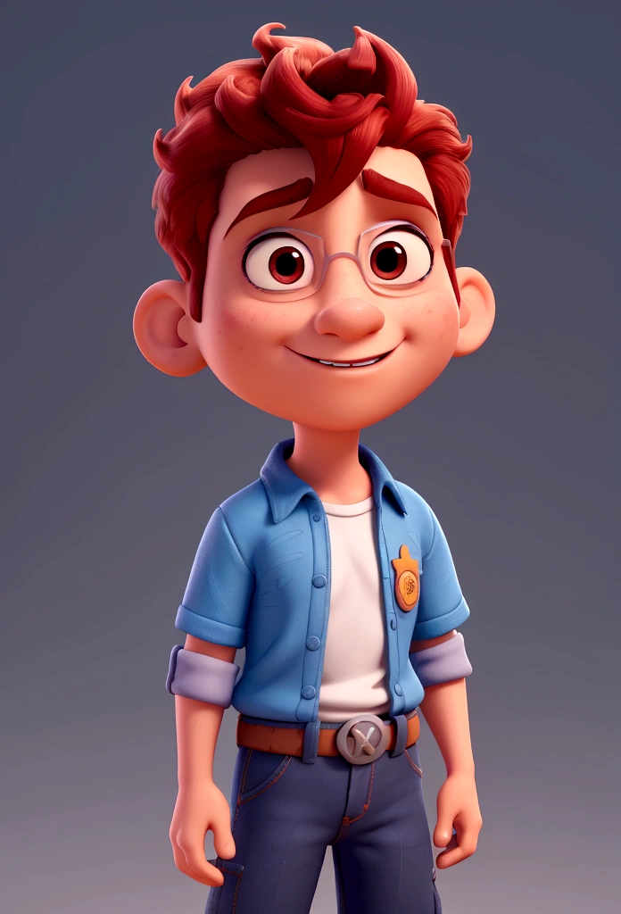 Cartoon character of a boy, 3 years dressed in fire department uniform, na cor vermelha, animation character, stylized character, animation style rendering, 3d stylized, Arnold Maya rendering, Stylized 3D rendering, toon render screenshot, 3d character, 3d character, Stylized 3D rendering, 3D character rendering, cartoon character, Personagem de close up, character posing, (Pixar-style) (master part:1.2) (bokeh) (best qualityer) (skin detailed) (detailed texture) (8K) (Argilla) (cinematic lighting) (sharp focus