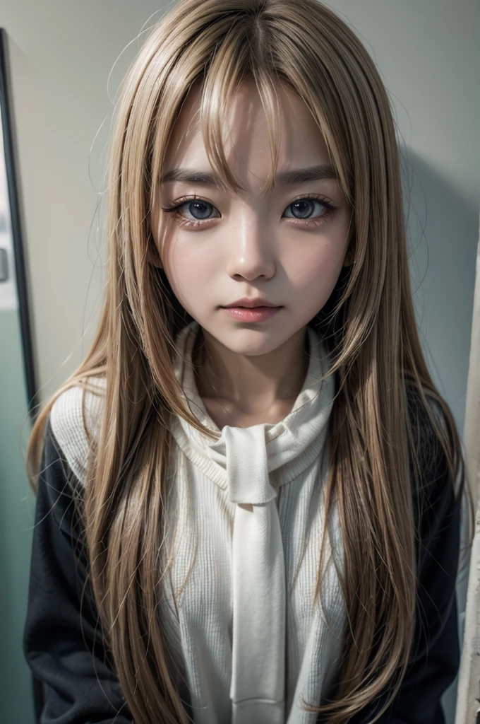 Sitting on the ground、Skinny Jeans、Open legs、crouching、beautiful detailed girls、bending her knees、巨作、HighestQuali、intensely detailed、White jeans、Inter-strands、hotpants、Lower body