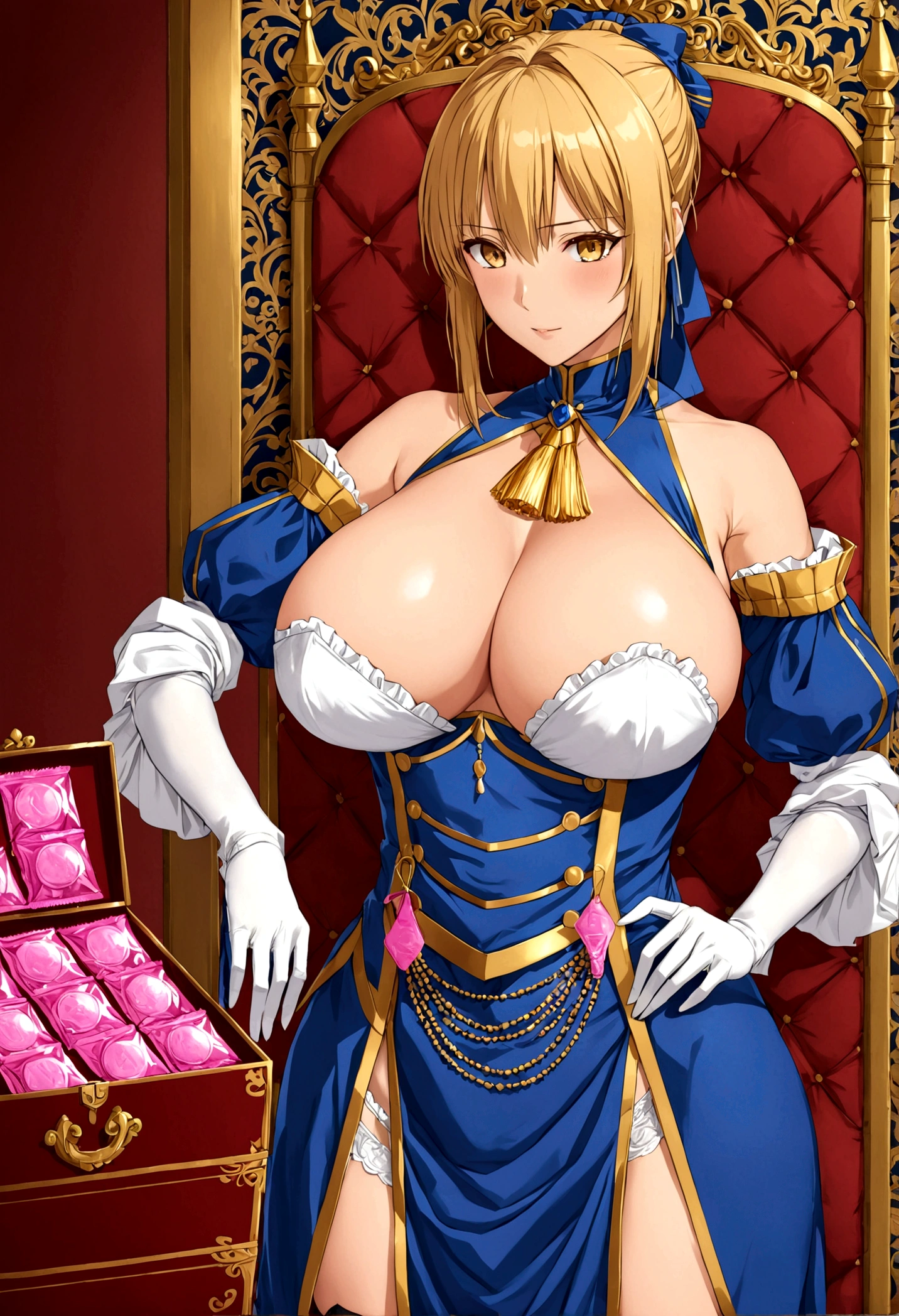 Saber big breasts noble outfit box condom