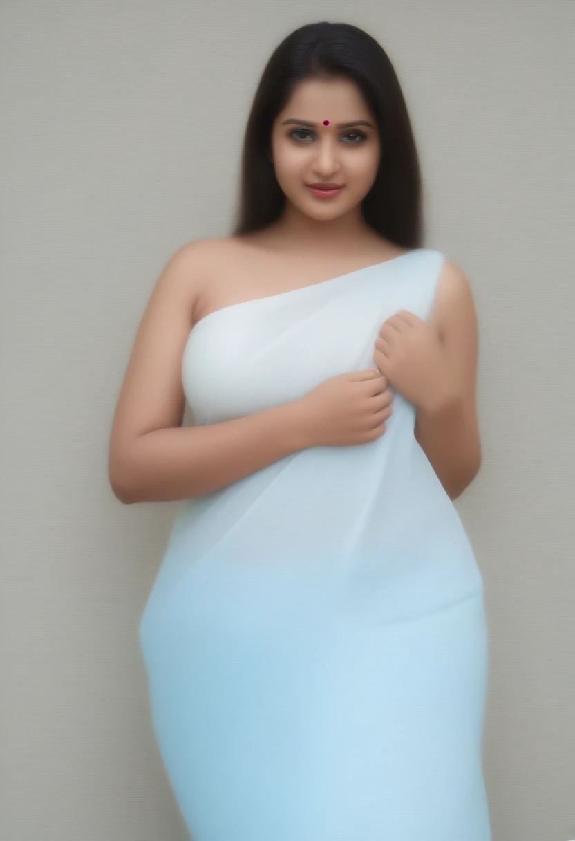 Indian bbw cute model 35 years old marriage women life like, high - resolution bbw women with a perfect figure Super fine face and eyes, slong hair, small Tank top White Colour saree, blue Colour Border Saree, Wearing a traditional saree, bulky figure, huge big extra large and , full chubby body, looking front, fair complexion, pond backgrounds. Hung breast, Plus size chubby model, 4k, 8k,.