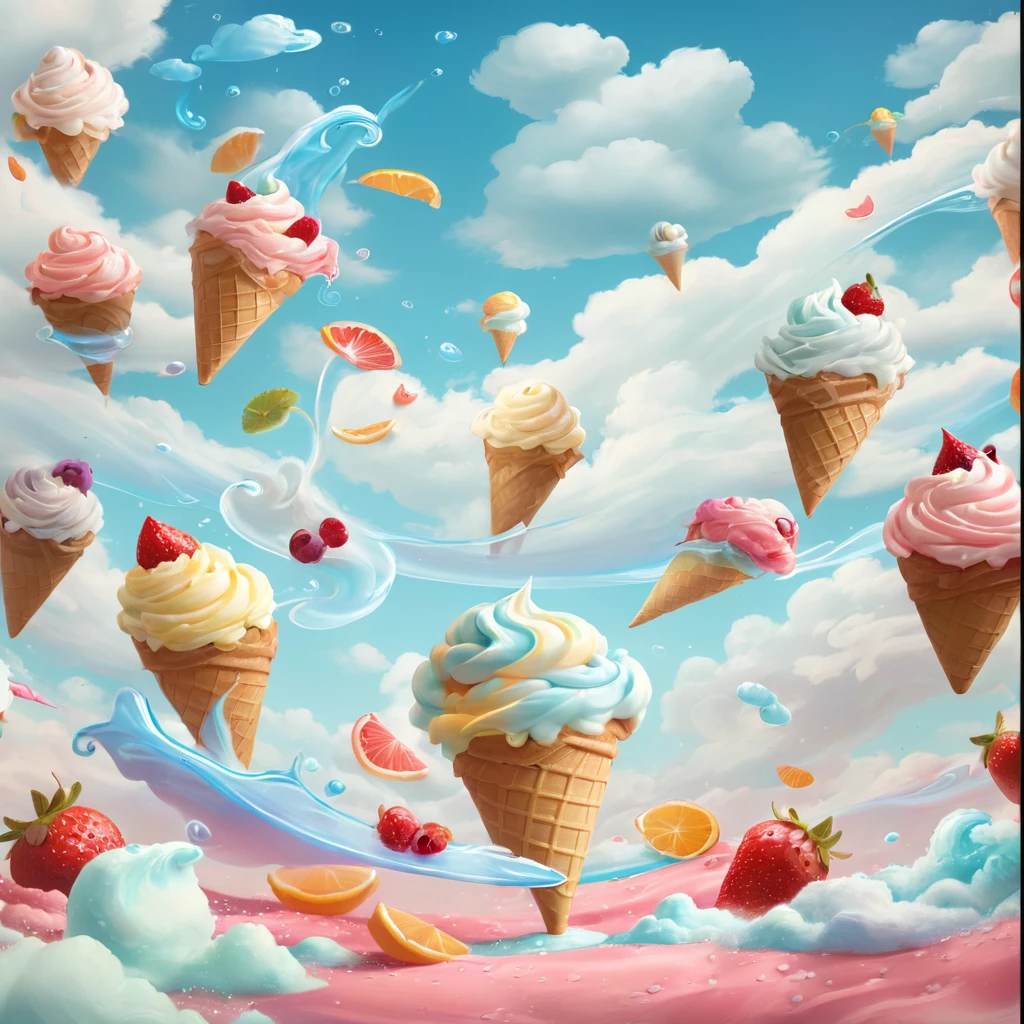 ice cream patterns in the clouds