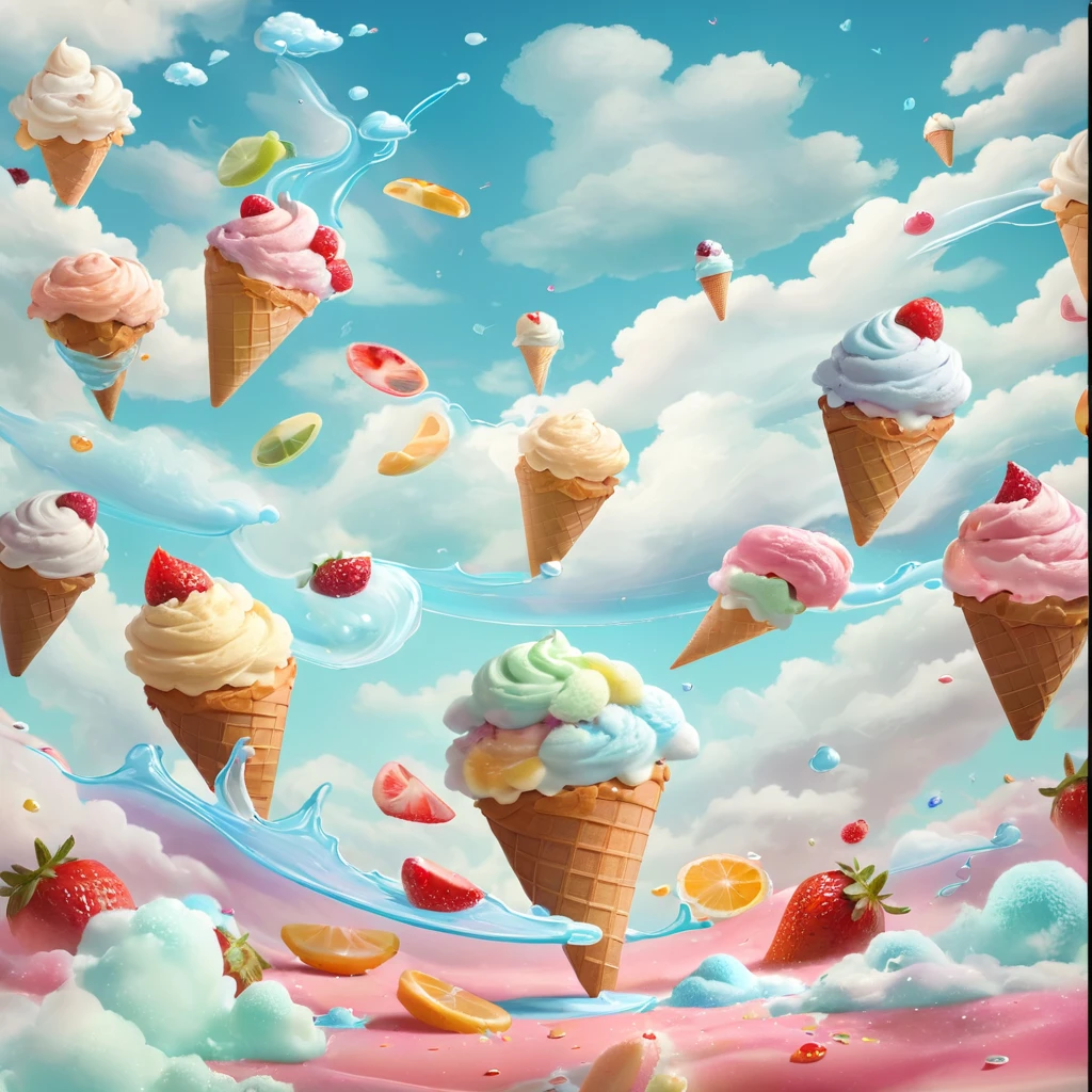 ice cream patterns in the clouds