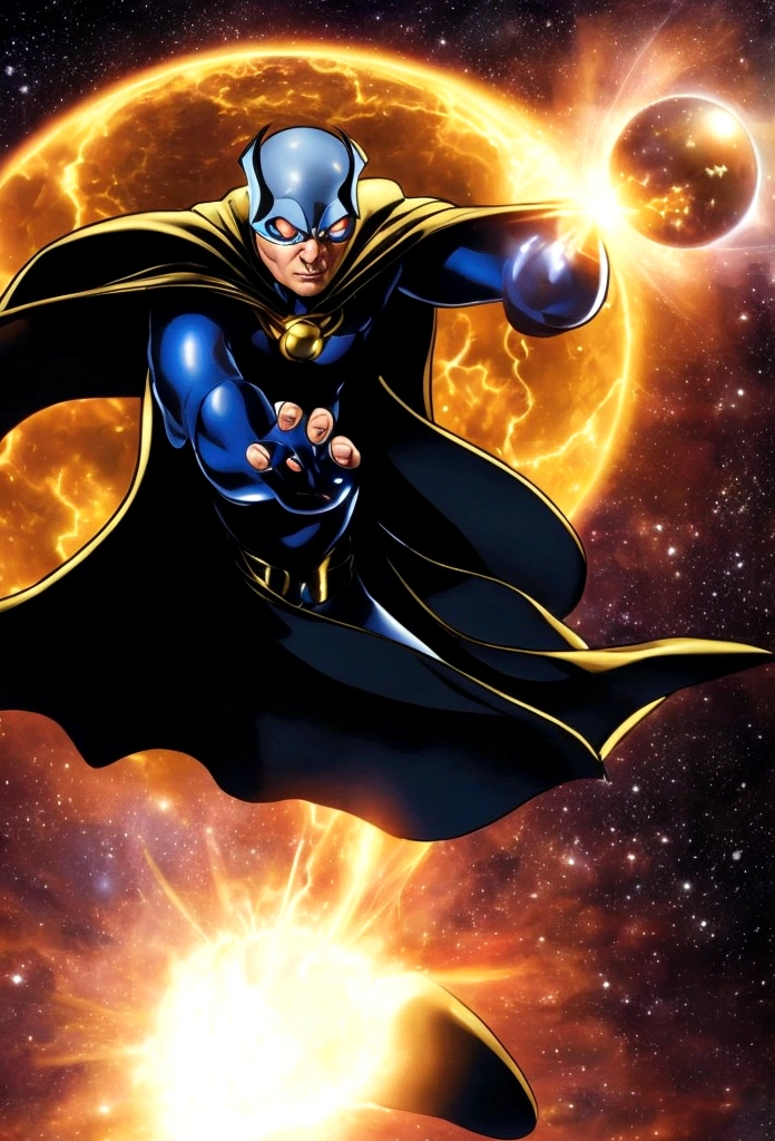 uatu the watcher from marvel comics comming from the darknes in between of multiverse