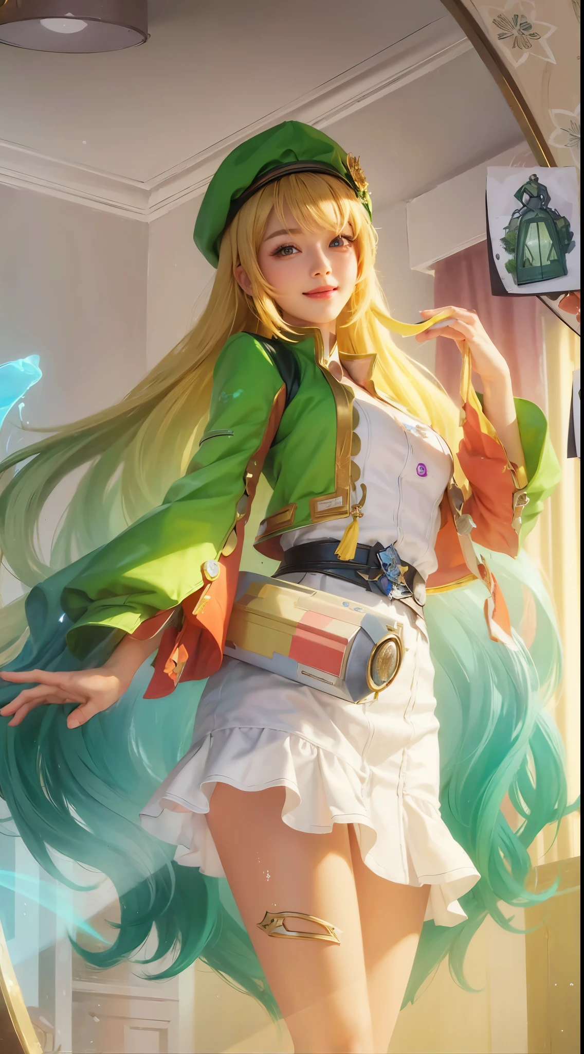 Realistic, Floryn from Mobile legends, ultra detail, high quality, masterpiece, ultra hd, perfect face, perfect detail, fokus high detail, detail face, smile