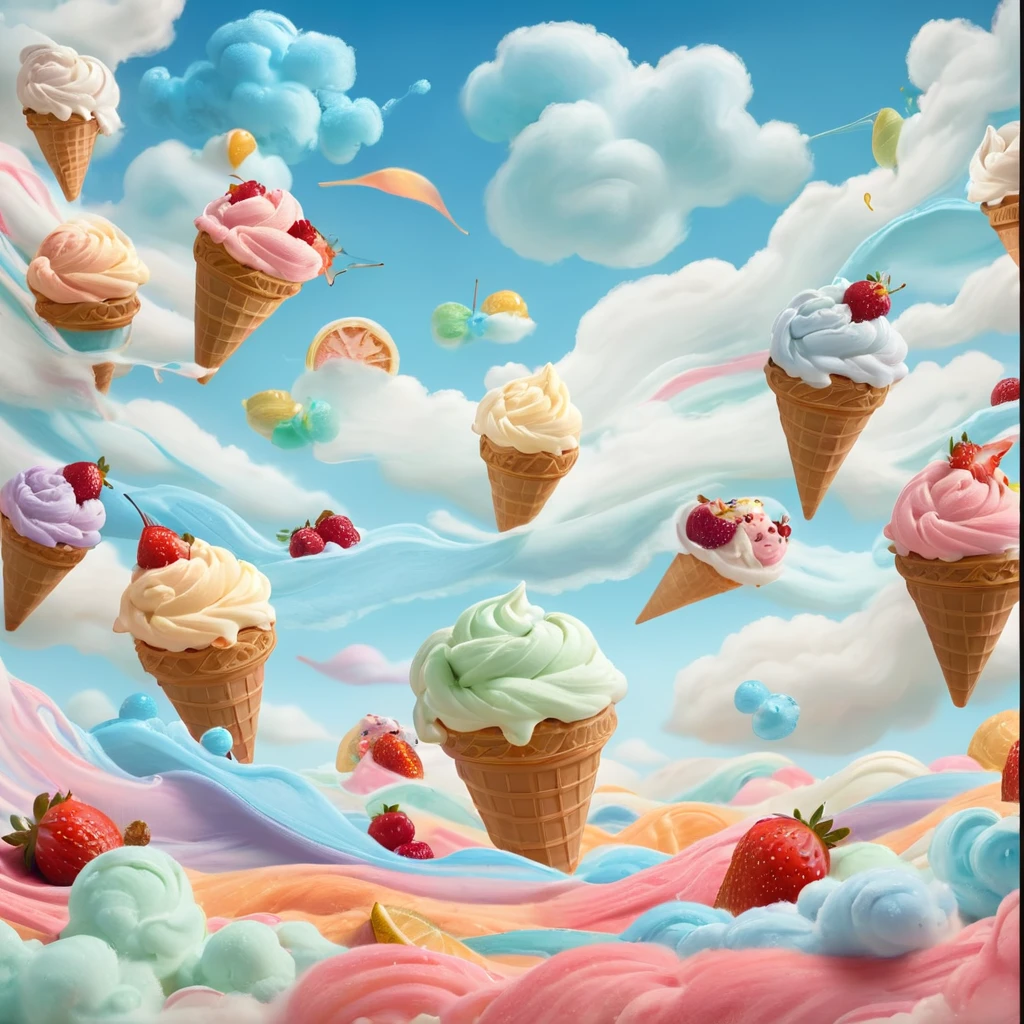 ice cream patterns in the clouds
