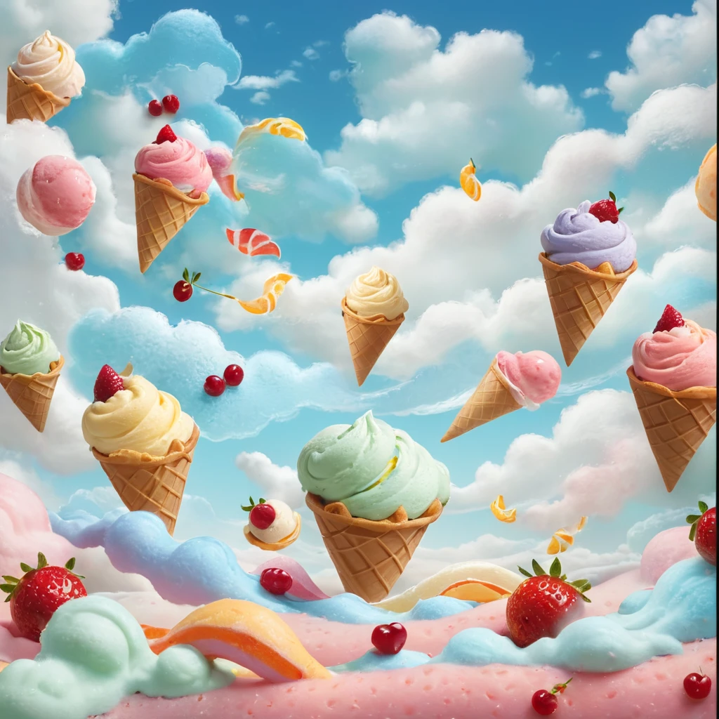 ice cream patterns in the clouds 