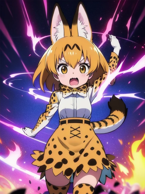 Kemono Friends　serval　cute　skirt rage aura