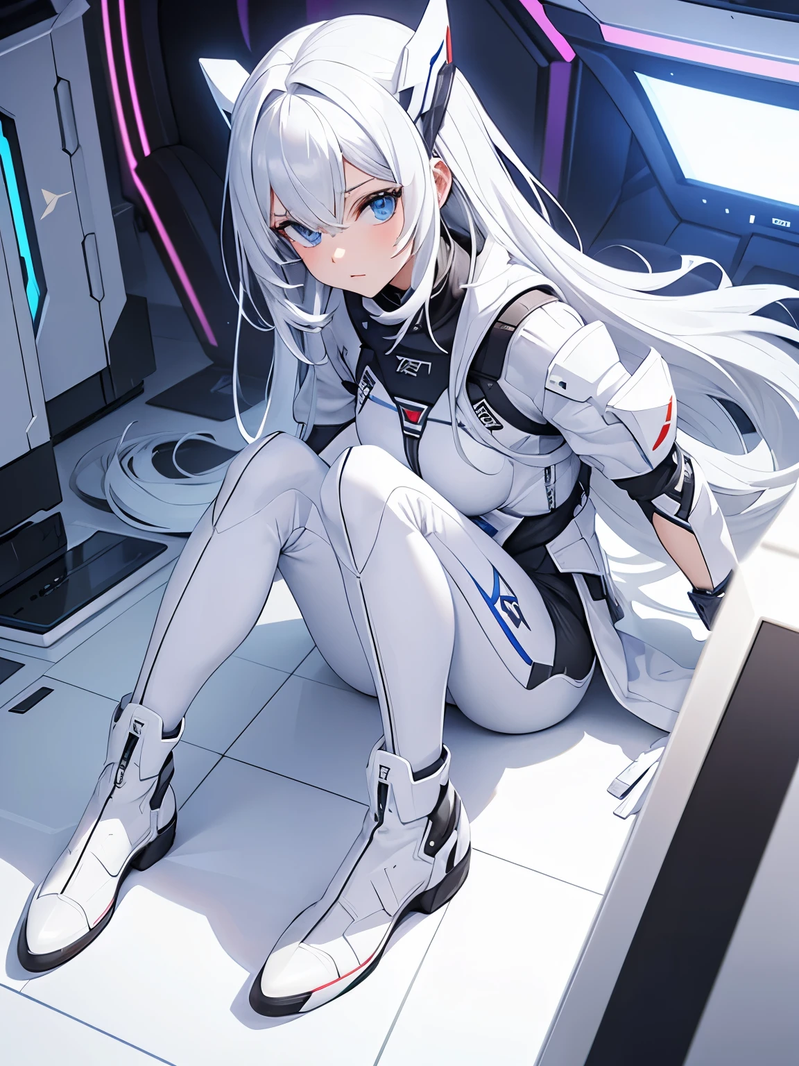 (nsfw) not safe for work, assignment: ARX-7 appearance: ARX-7 features a stylish, all-white exoskeleton with minimalist, futuristic aesthetic.

tenue: Dressed in a minimalist white game shirt with subtle LED patterns, paired with white tactical pants. Feet adorned with high-tech white gaming boots, wrists fitted with stylish white gaming bracelets. Adding talent, stylish white gaming glasses improve focus and style, reflecting ARX-7&#39;s commitment to gaming excellence and cutting-edge fashion..