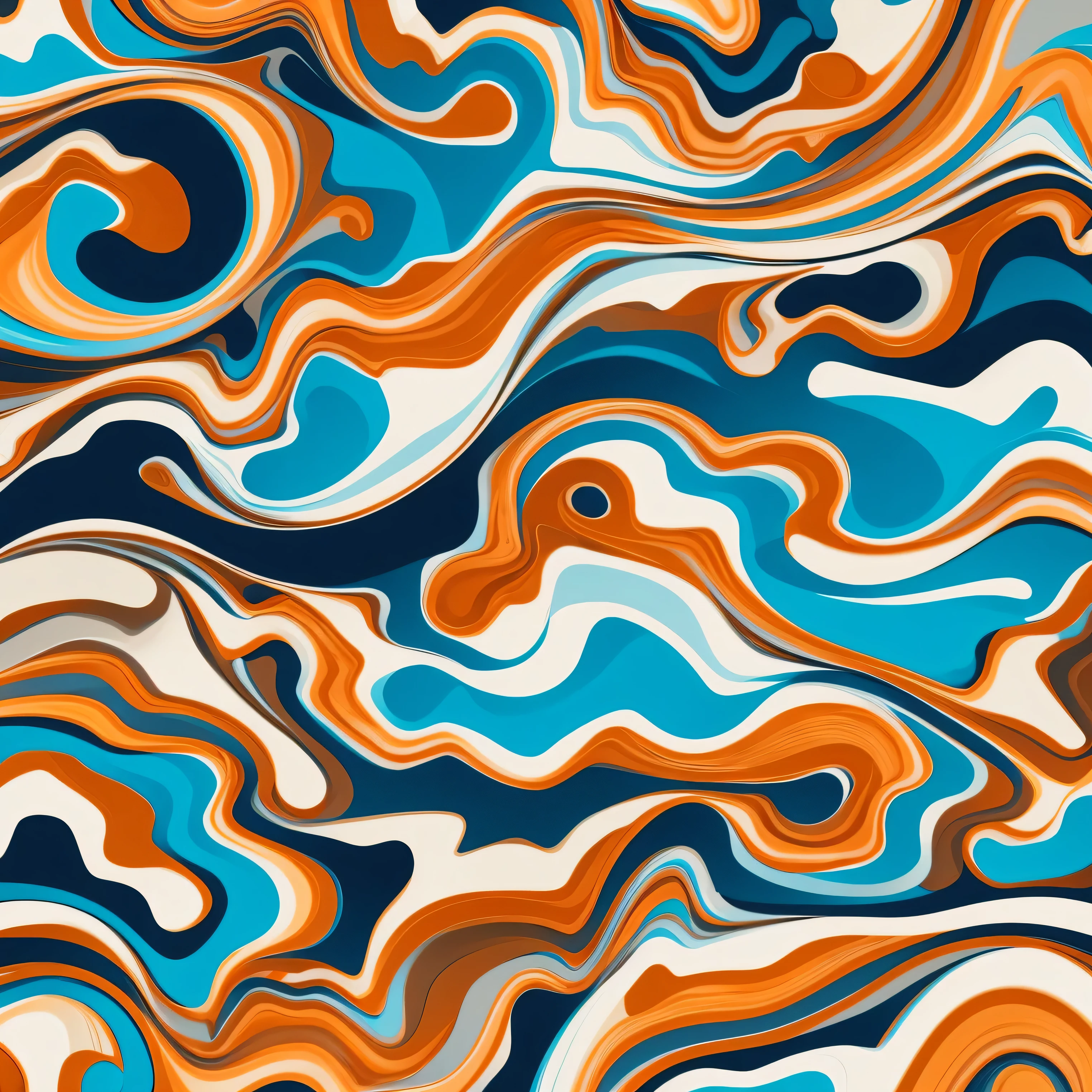 anime abstract flowing patterns, neutral cool colors, poster (posterCubes style:1), repeating pattern 