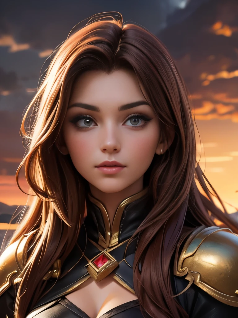 Full medium shot. An ultra hot gorgeous European woman. Age 23. Auburn hair. (Italian:0.6 Swedish:0.8) high quality, highly detailed, illustration, impasto, canvas, oil painting, fantasy, early morning light.
