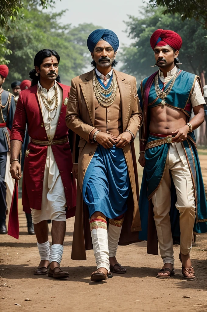 Create a picture where britishers ruled over indians
