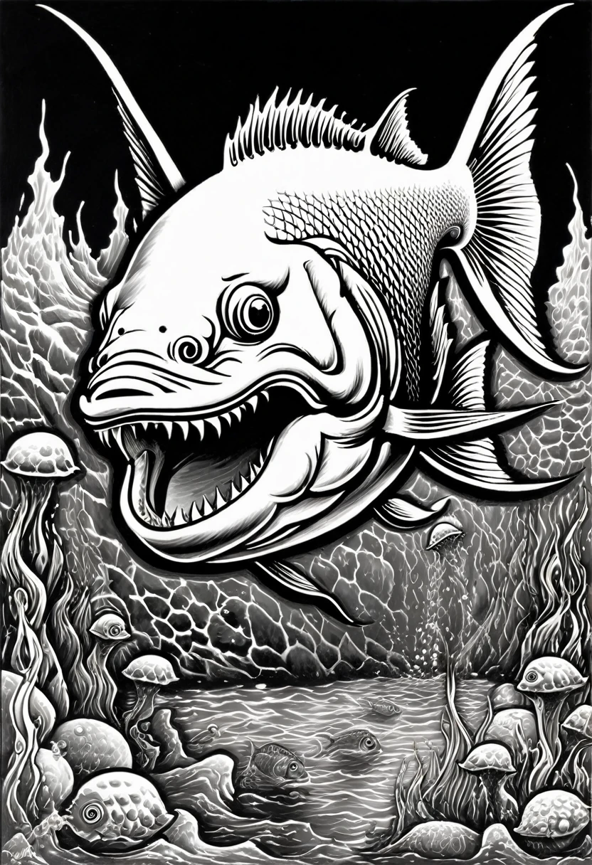 Piranha, The New Renaissance, Friend or Foe?, the rip of life, painting, underground comix, igor morsvi