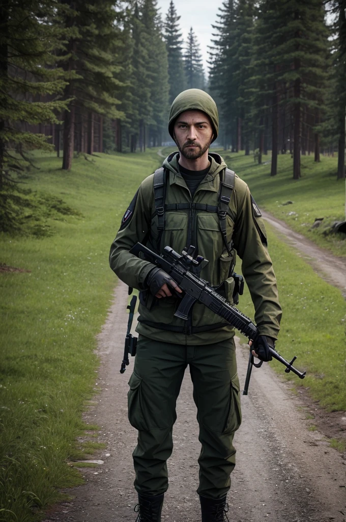 ((DayZ)), soldier, Rifle, black forest, slogam (New Order),