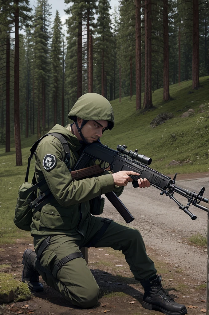 ((DayZ)), soldier, Rifle, black forest, slogam{(New Order)),