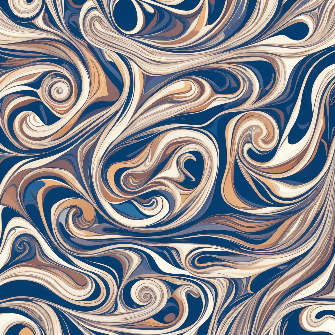 anime abstract flowing patterns, neutral cool colors, poster (posterCubes style:1), repeating pattern 