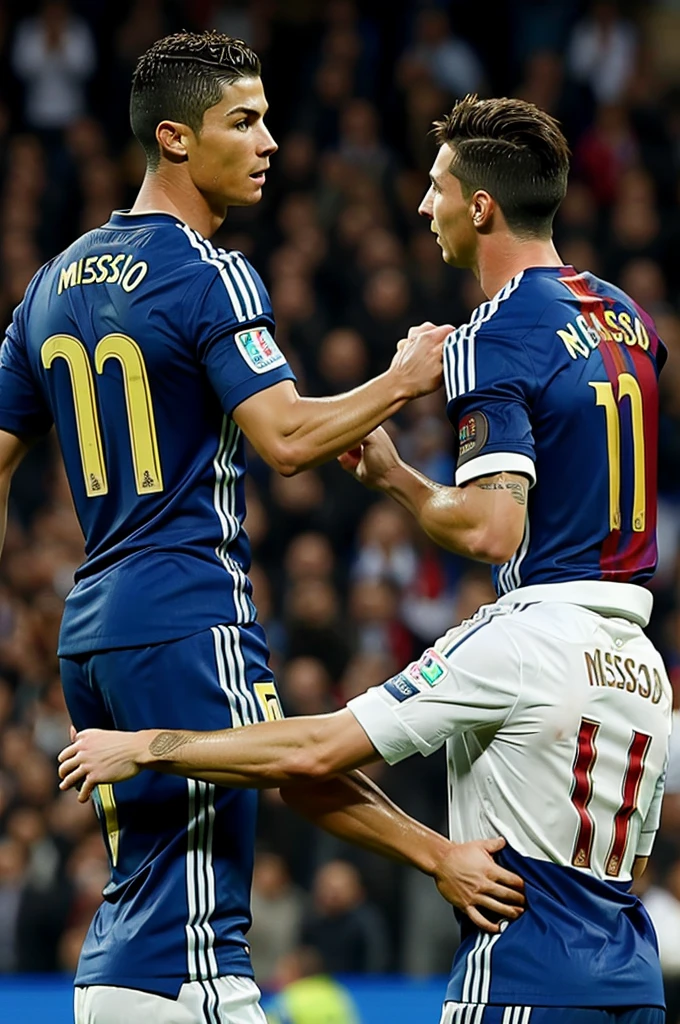 Cristiano Ronaldo and Messi in the Madrid reak 
