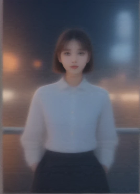 8K, Ultra-high resolution, highest quality, masterpiece, surreal, photograph, 1 girl, (:1.3), pretty girl, Cute face, Beautiful eyes in every detail,masterpiece,(One Girl), beautiful, Great face and eyes, compensate, (Very detailedbeautiful顔), (Sexiest Looks), (beautiful big breasts:1.1), (highest quality:1.4), (Very detailed), (Very detailed CG 統合 8k 壁紙), Very detailed, RAWphotograph, Professional photography, ((suit)), (Tight Skirt), (Open Business Shirt), Sitting, (Spread your legs), Outdoor, (Business district, Night City, illumination), (Night Sky), Depth of written boundary,Bob Cut Hair,Bold Pose、Look at the audience、beauty,Long neck、Smile a little、Please close your mouth and laugh、(((Ideal body proportions))),A cup small breasts :2,Perfect Anatomy、Vivid details、detailed、surreal、Light and shadow,Strong light,Fashion magazine cover,Thin lips