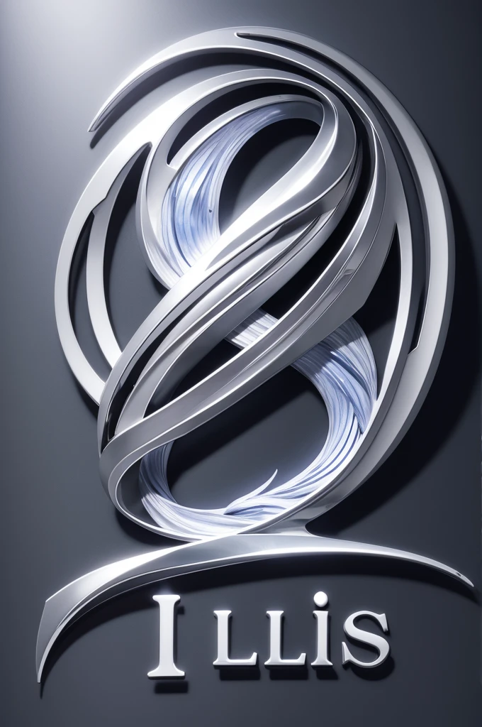 Logo written silver iris