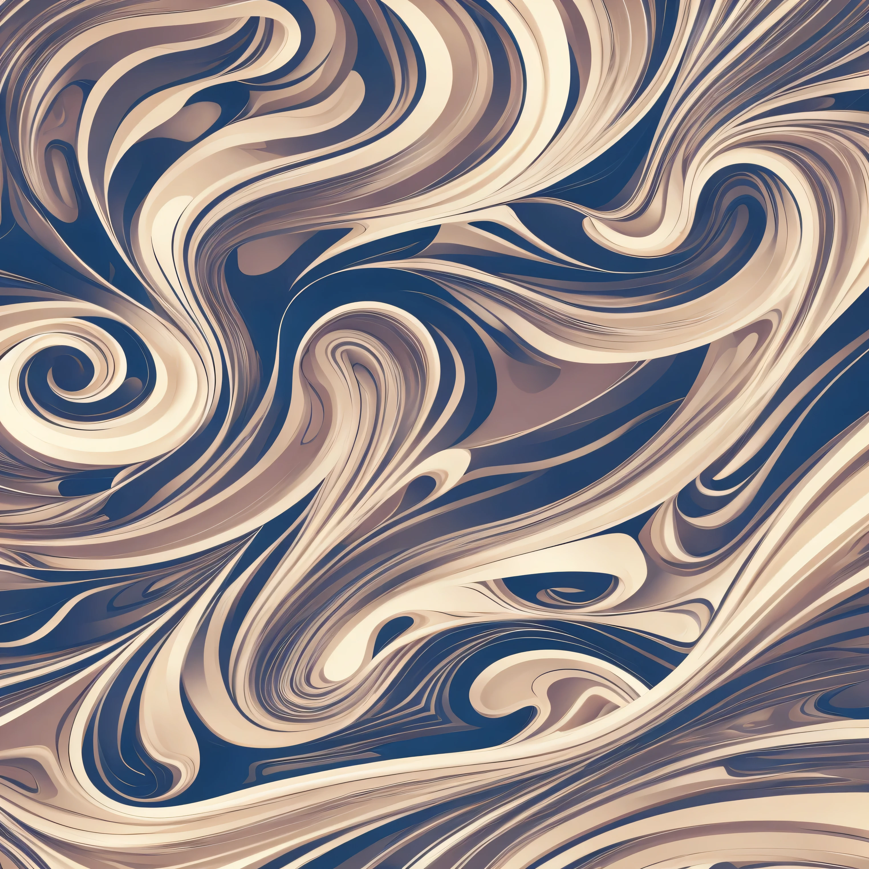 anime abstract flowing patterns, neutral cool colors, poster (posterCubes style:1), repeating pattern 