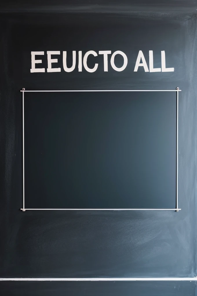 Make a blackboard with education for all written on it