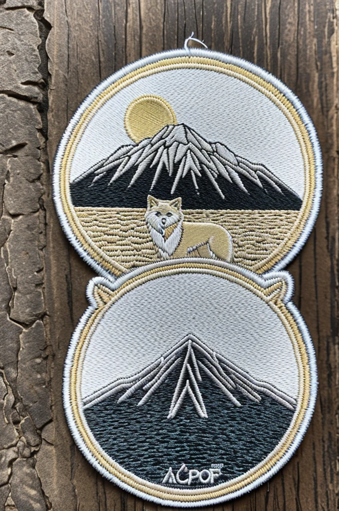 Image pour un patch de quatre loup descendant la montagne avec en arrière blanc un cèdre du Liban
