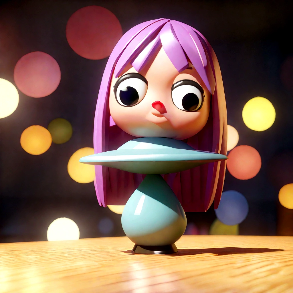 , an animated character, stylized character, animation style rendering, 3d stylized, Arnold Maya rendering, Stylized 3D rendering, toon render screenshot, 3d character, 3d character, Stylized 3D rendering, 3D character rendering, cartoon character, Personagem de close up, character posing, (Pixar-style) (master part:1.2) (bokeh) (best qualityer) (skin detailed) (detailed texture) (8K) (Argilla) (cinematic lighting) (sharp focus,Sit down and lift your upper body
