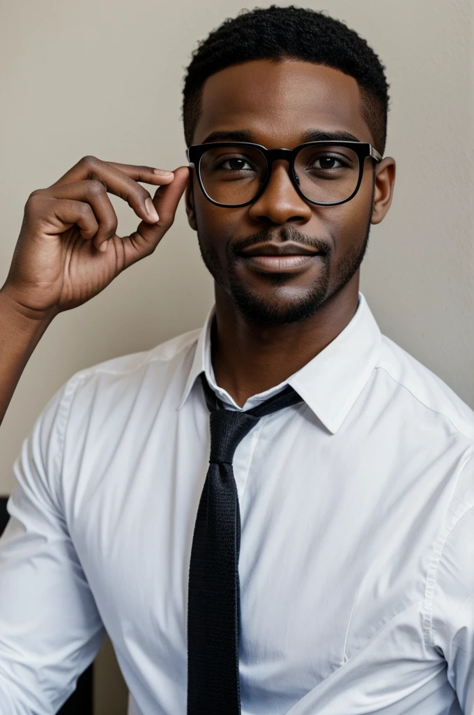 An image of a black guy who is fucking a white guy with glasses