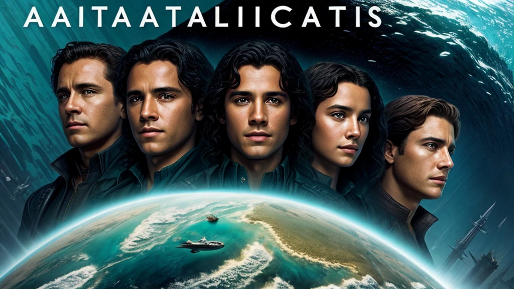 Book and movie covers about Atlantis