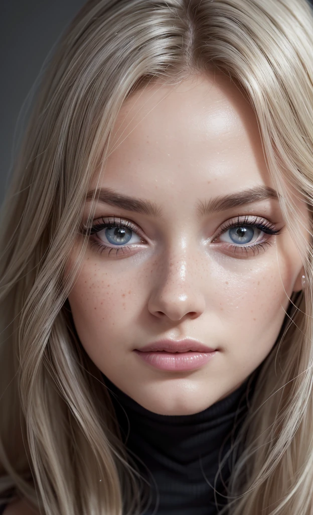 A young woman, beautiful detailed eyes, beautiful detailed lips, extremely detailed eyes and face, long eyelashes, pale skin with freckles, gray eyes, delicate nose, long wavy gray-blonde hair, sweet smile, americana, (best quality,4k,8k,highres,masterpiece:1.2),ultra-detailed,(realistic,photorealistic,photo-realistic:1.37),portrait,warm lighting,soft colors,natural tones