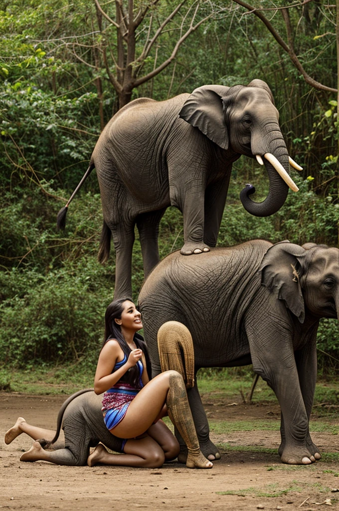 Elephant joy with iguano tail and frog legs