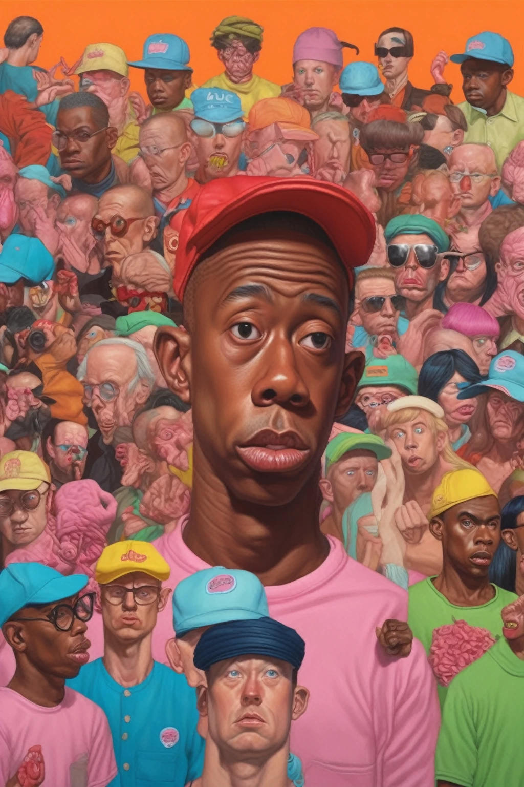 Alex Gross Style - Yue Minjun Tyler the Creator Fears and Hates Dizzy Magazine Style