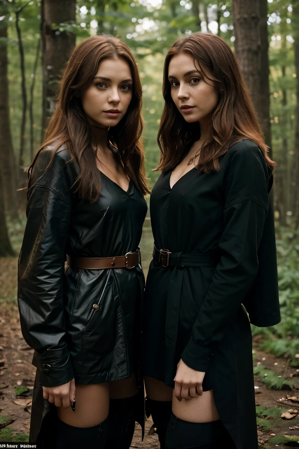 We were and had always been diametrically different, She had coppery-brown hair and eyes the same warm green as a forest., I had eyes and hair the same darkness as ebony, of jet and the wings of a crow