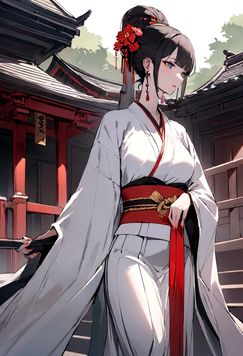 Highest quality，masterpiece，Ultra-high resolution, Very detailed, 8K，Woman with long neck wearing traditional kimono