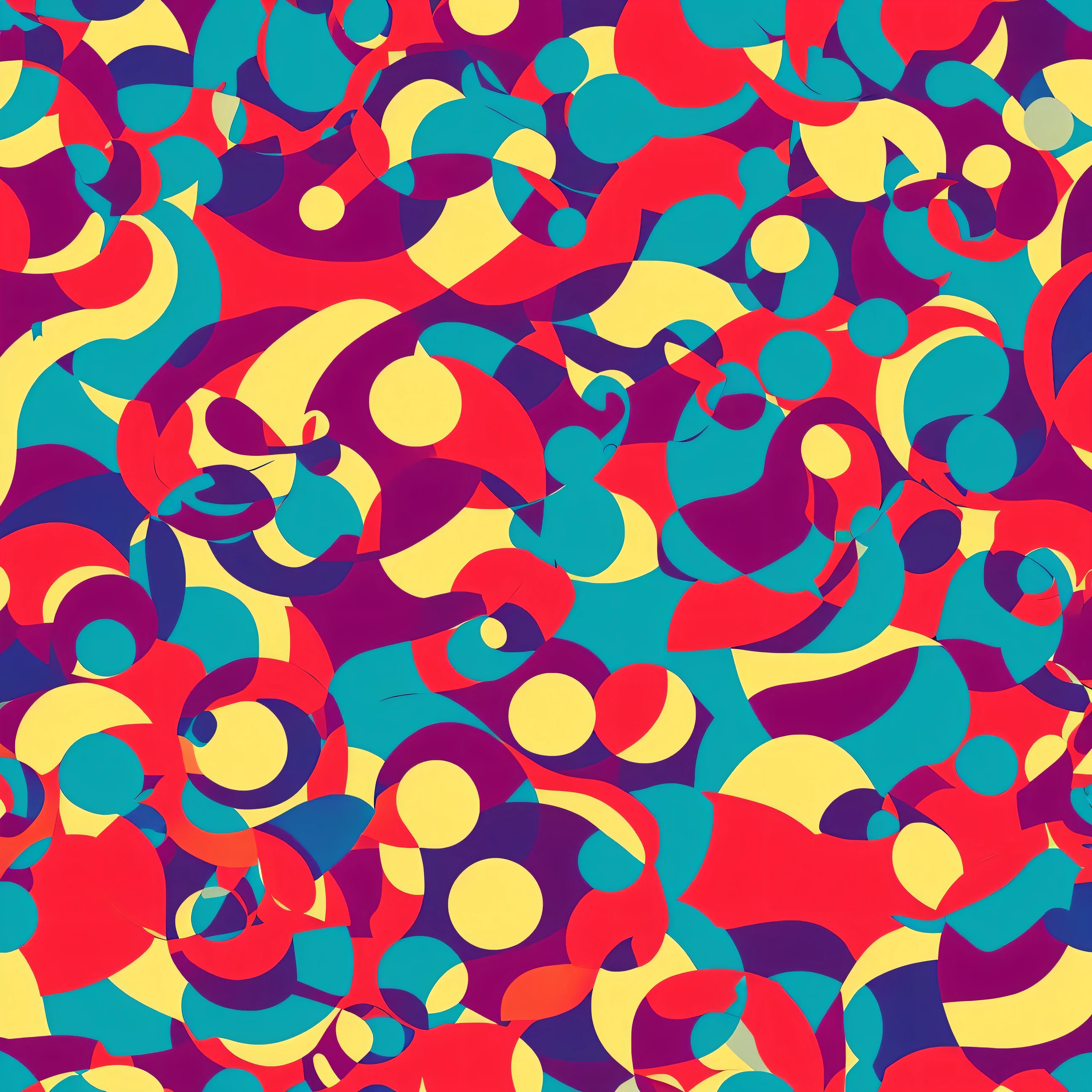 anime abstract flowing patterns, bright neutral cool colors, poster (posterCubes style:1), repeating pattern