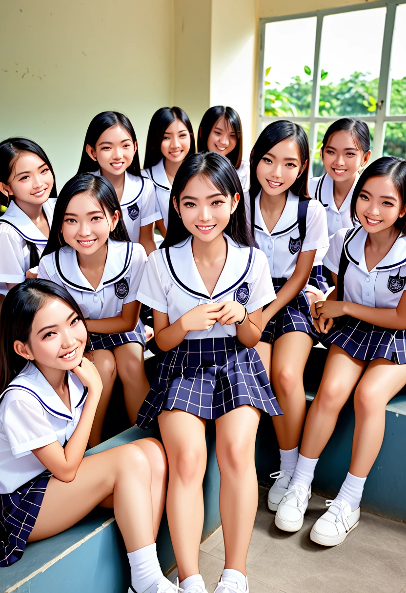 schools in thailand,Woman showing pussy Many student friends