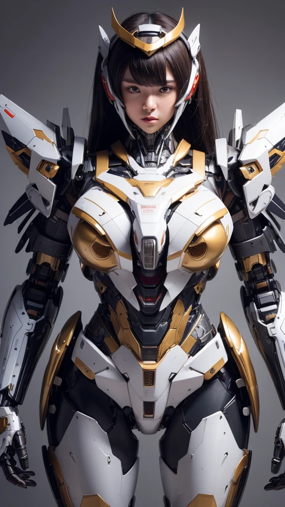 Textured skin, Super Detail, high details, High quality, Best Quality, hight resolution, 1080p, hard disk, Beautiful,(Super Heroine),(Mecha Queen),Oppai Missile,beautiful cyborg woman,Mecha Cyborg Girl,Battle Mode,Girl with a Mecha Body,She wears a battle cyborg mech with a weapon,Fulll body Shot