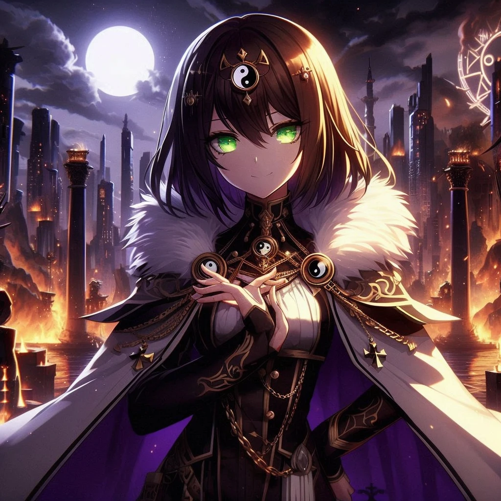 Has green eyes and a purple cloak、anime girl holding a sword, 4k anime wallpaper, Spectacular artwork of anime, anime wallpaper 4k, anime wallpaper 4k, anime art wallpaper 4k, anime art wallpaper 4k, Best anime 4k konachan wallpaper, Anime Style 4k, Shadowverse Style, epic anime fantasy, Nightcore, Detailed digital anime art