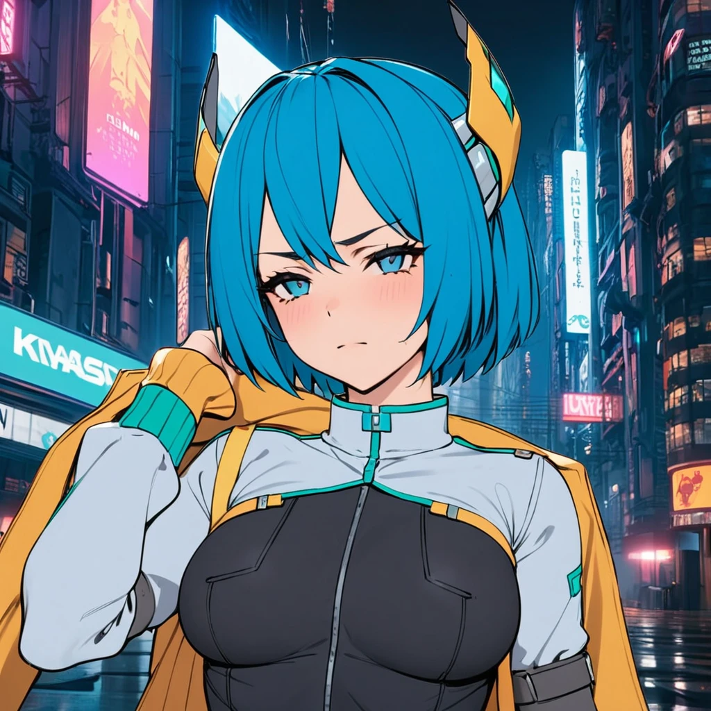 (masterpiece, best quality:1.2), 1girl, solo, Kaslin, light blue hair