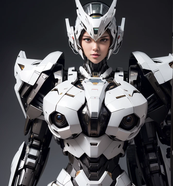 Textured skin, Super Detail, high details, High quality, Best Quality, hight resolution, 1080p, hard disk, Beautiful,(Super Heroine),(Mecha Queen),Oppai Missile,beautiful cyborg woman,Mecha Cyborg Girl,Battle Mode,Girl with a Mecha Body,She wears a battle cyborg mech with a weapon,Fulll body Shot