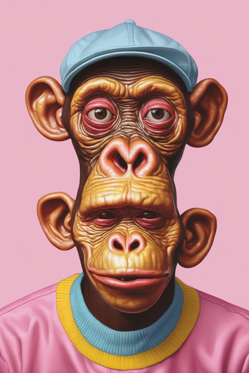 Alex Gross Style - Yue Minjun Monkey Dressed As Tyler The Creator Fears And Hates Dizzy Magazine Style
