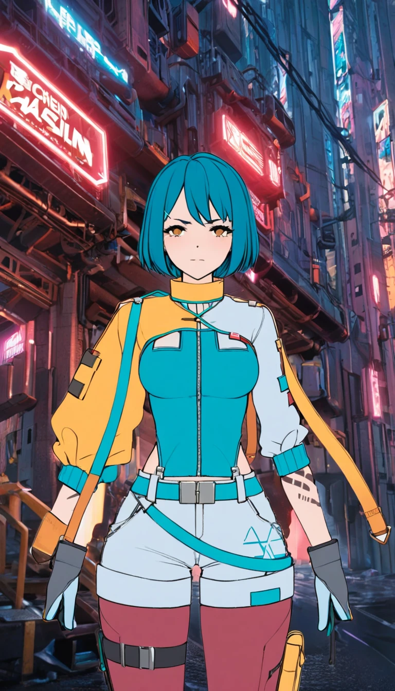 1girl, solo, Kaslin, light blue hair