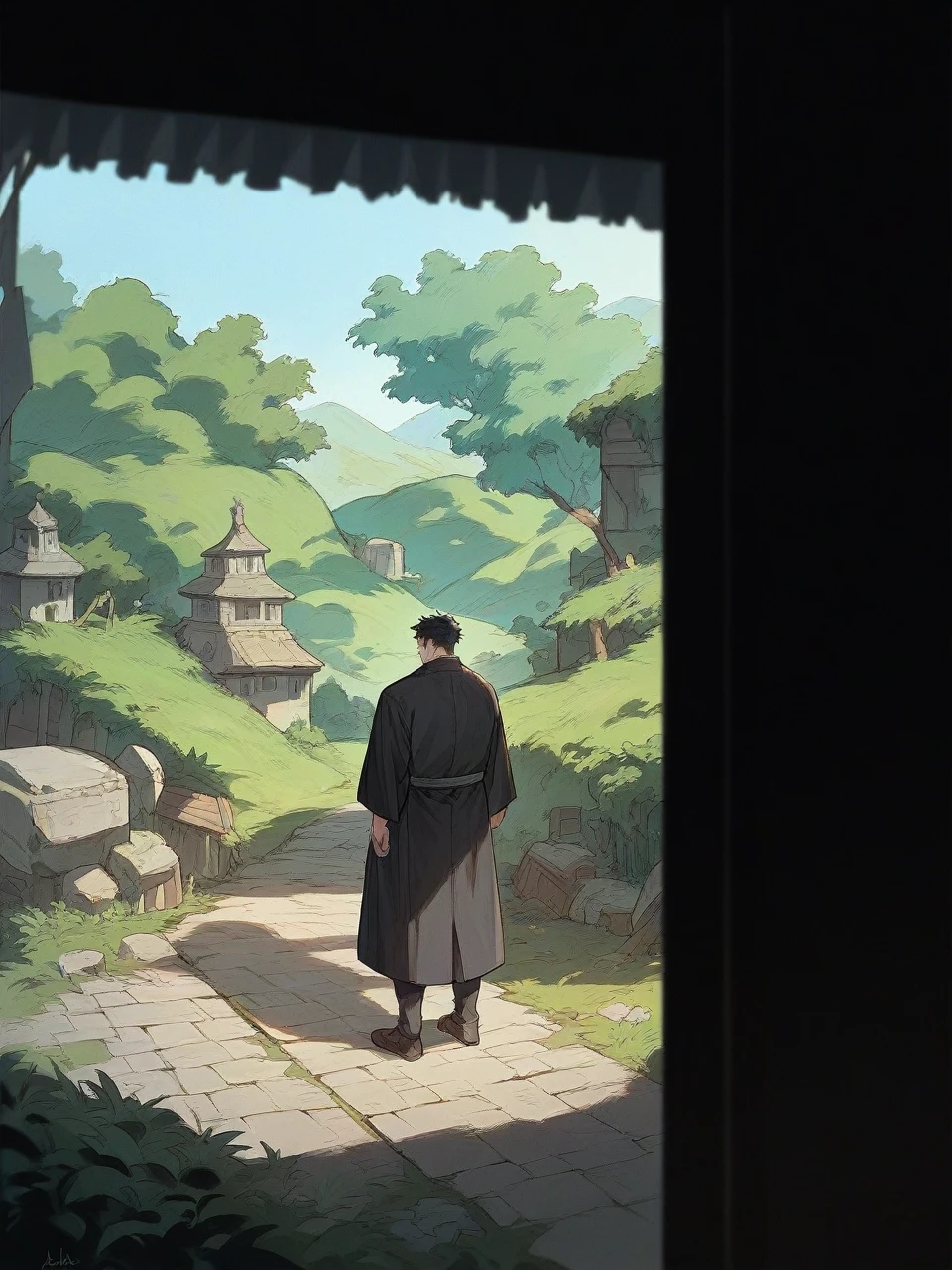 Black robe man
