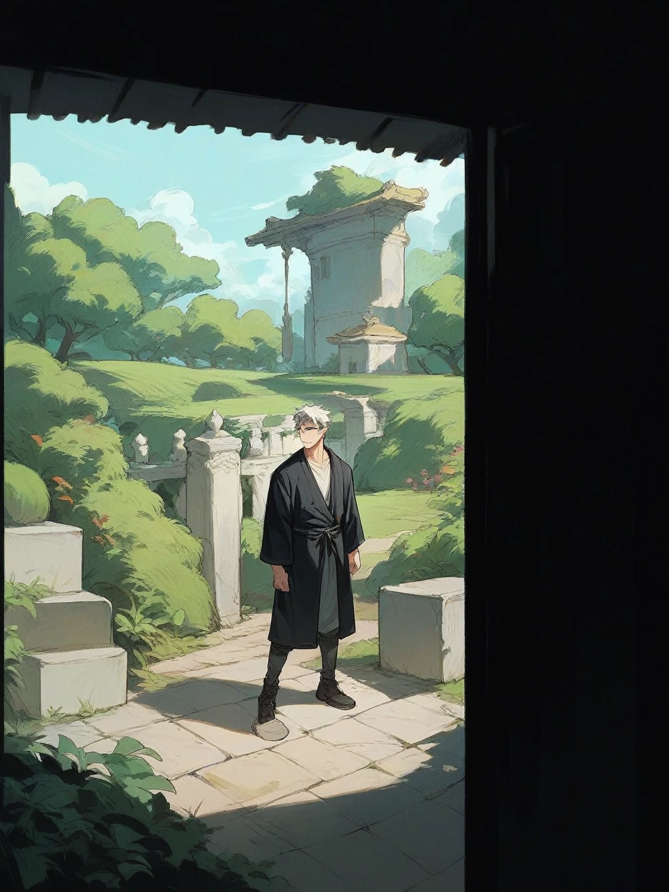 Black robe man