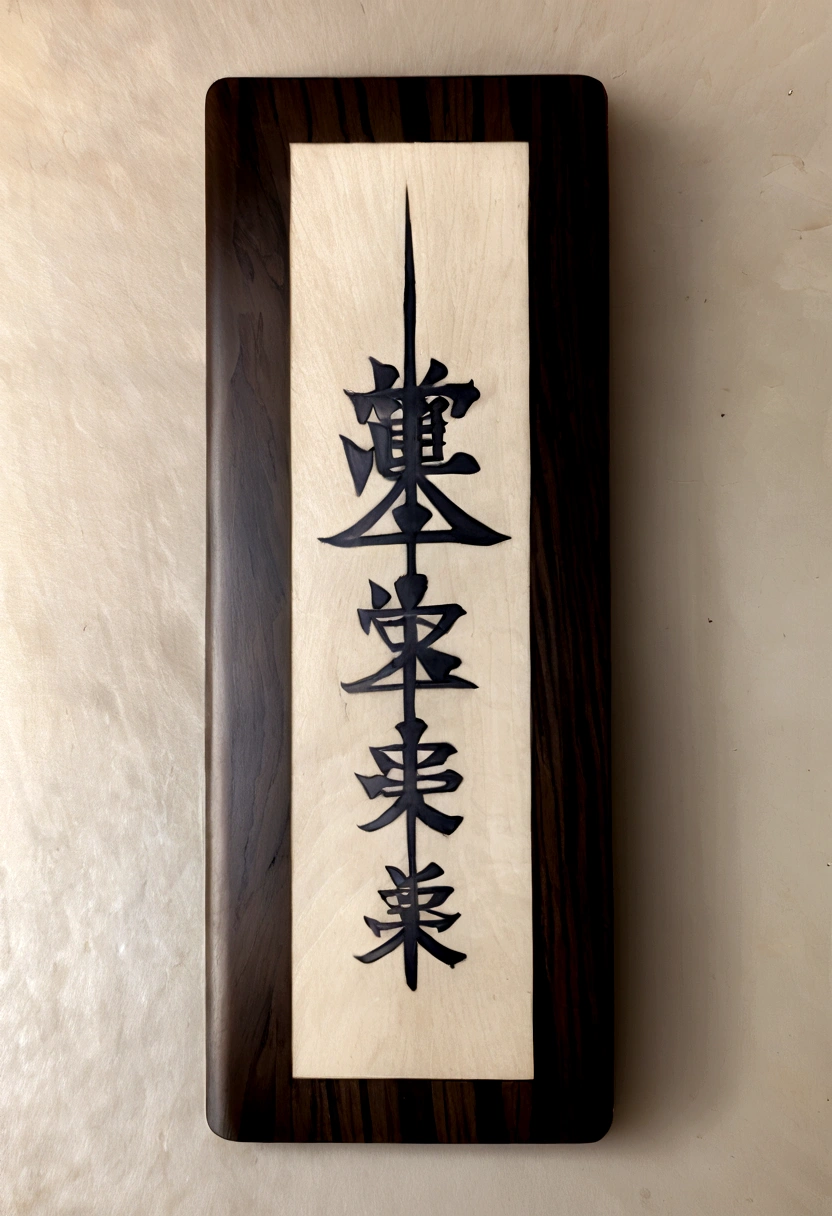 Create an image of a bookmark with the image of a samurai wielding a katana