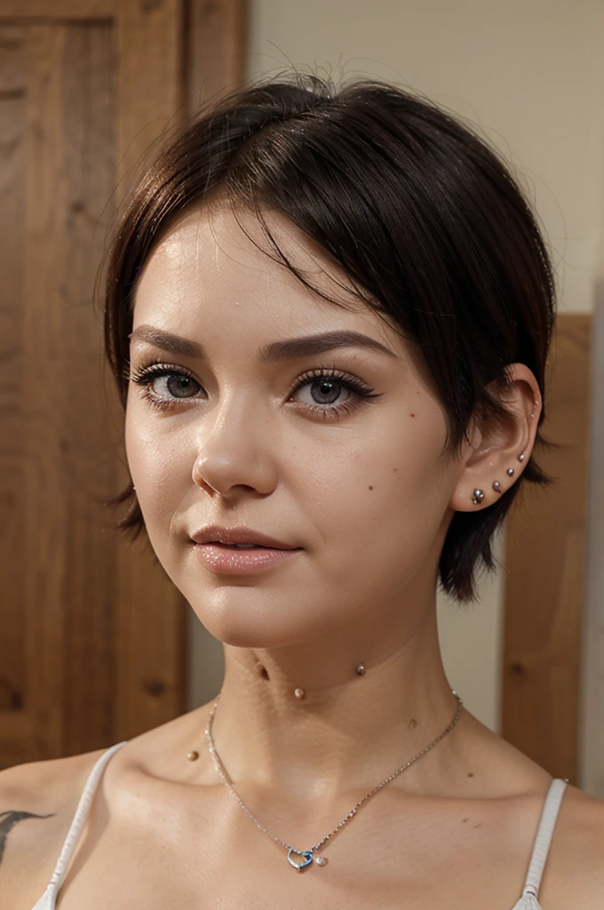 pixar poster girl short hair cipit eyes many piercings